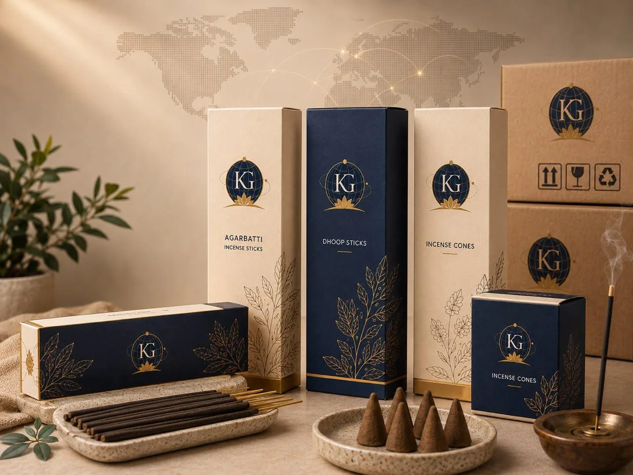 Premium Indian agarbatti, dhoop sticks and incense cone packaging collection